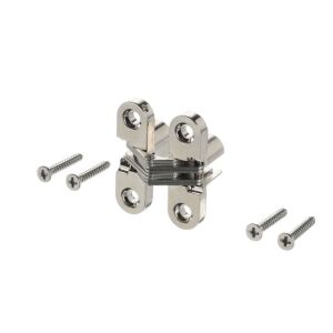 Stolový závěs skrytý 13x44,3 mm, 180°, chrom satén