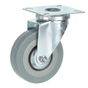 Kolečko nábytkové 75mm, plotnička 65x65 mm, šedá