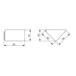 Úhelník (růžek) plastový velký, třešeň