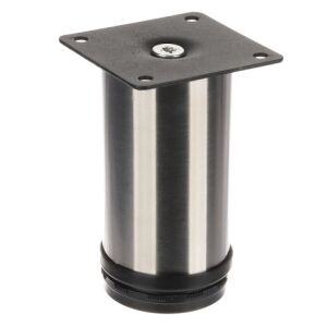 Noha nábytková kulatá, H100/D50, imitace nerez