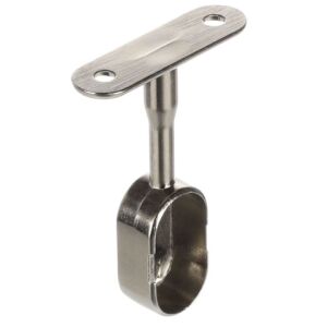 Ddržák oválné šatní tyče, stopkový koncový, 30x15 mm, nikl