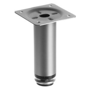 Noha nábytková kulatá, H100/D30, satin nikl