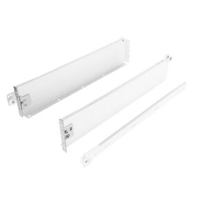 Kolečkový výsuv s bočnicí, 118/500 mm, bílá