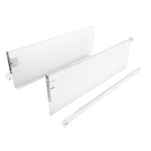 Kolečkový výsuv s bočnicí, 150/450 mm, bílá