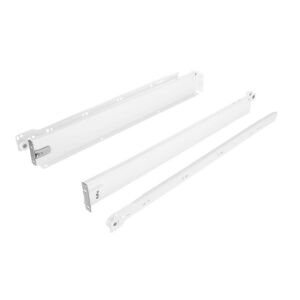 Kolečkový výsuv s bočnicí, 54/450 mm, bílá