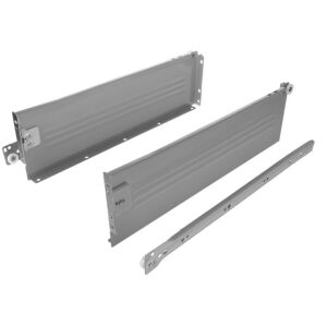 Kolečkový výsuv s bočnicí, 118/400 mm, šedá