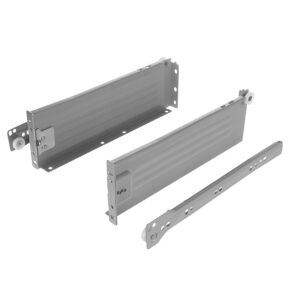 Kolečkový výsuv s bočnicí, 86/270 mm, šedá