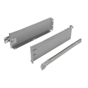 Kolečkový výsuv s bočnicí, 86/300 mm, šedá