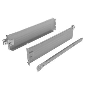 Kolečkový výsuv s bočnicí, 86/350 mm, šedá