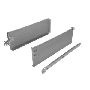 Kolečkový výsuv s bočnicí, 118/350 mm, šedá