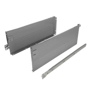 Kolečkový výsuv s bočnicí, 150/400 mm, šedá