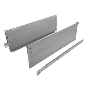 Kolečkový výsuv s bočnicí, 150/450 mm, šedá