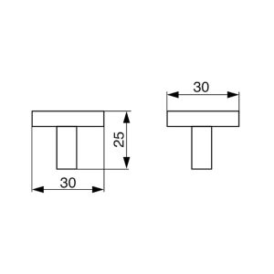 Úchytka XK08 knob, matný chrom