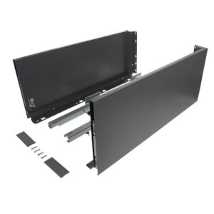 Výsuv ND60 (18mm) s dvojitou bočnicí, 199/350 mm, tmavě šedá