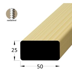 Hranolek dřevěný s rádiusem 50 x 25 x 2000mm, jasan