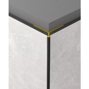 Rocko hliníkový profil pro vnější roh - šipka 45°, černá