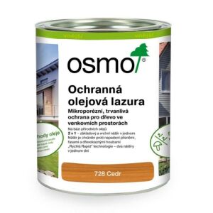 OSMO 728 Ochranná olejová lazura - cedr (728), 2,5l