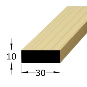 Hranolek dřevěný ostrohranný 10 x 30 x 2000 mm, borovice / smrk