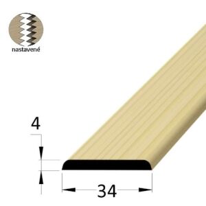 Lišta dřevěná krycí nastavovaná 4 x 34 x 2400mm, smrk