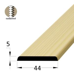 Lišta dřevěná krycí nastaovaná, 5 x 44 x 2400mm, smrk