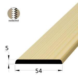 Lišta dřevěná krycí nastavovaná 5 x 54 x 2400 mm, smrk
