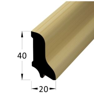 Lišta dřevěná podlahová, krycí schopnost 20 x 40 x 2400mm, borovice / smrk