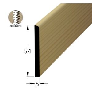 Lišta dřevěná rohová vnitřní 5 x 54 x 2400 mm, nastavovaná, smrk