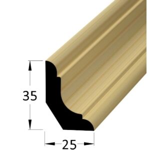 Lišta dřevěná rohová vnitřní parketová 25 x 35 x 2400 mm, borovice/smrk