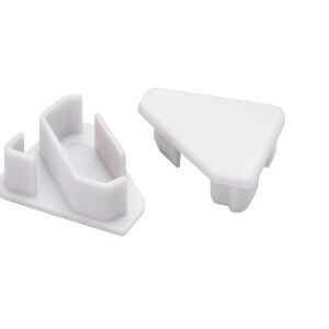 LED koncovka profilu D10 rohový, bílá