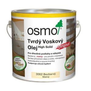 OSMO 3062 tvrdý voskový olej - mat, 3,0l