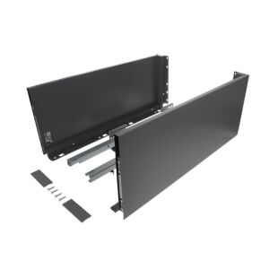 Výsuv ND60 (18mm) s dvojitou bočnicí,  199/450 mm, tm.šedá