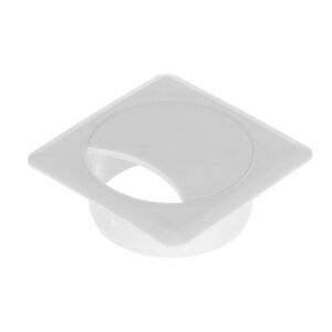 Průchodka kabelová čtvercová, plast, pr.60mm, bílá