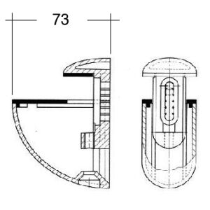 Držák police Tukan střední 75x30 broušený nikl