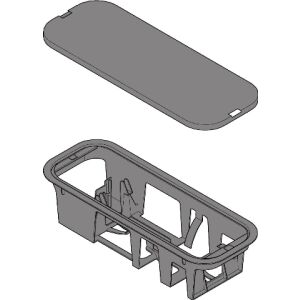 SERVO DRIVE - Držák/příchyt napájecího zdroje dno, 24W, bílošedá