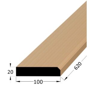 Práh dveřní dřevěný s fazetou, rozměr 20 x 100 x 600 mm, buk
