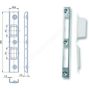 Protiplech zapadací HOBES K 193 univerzální úhlový + plastová vanička, zinek