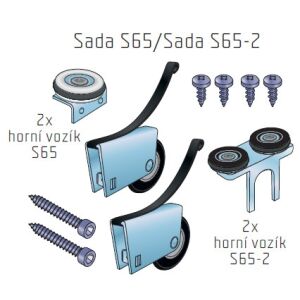 Sada koleček S65, dolní vedení