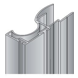 Profil svislý úchytový S12 2,7m, stříbrný elox