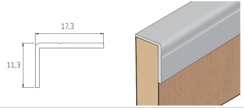 Profil úchytový S07 2m, stříbrný elox