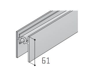 Profil dolní S65 2m, stříbrný elox