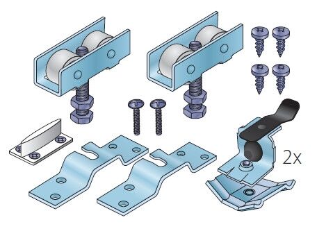 Sada koleček S80, horní vedení