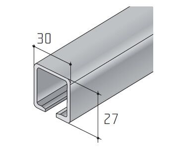 Profil horní hliníkový S40/S80, 3m, stříbrný elox