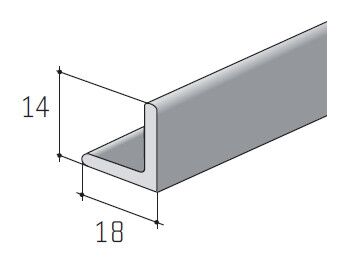 Profil dolní S25 2m, pro skladací dveře, stířbrný elox