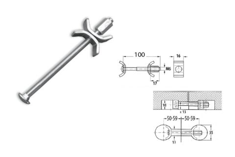 Spojovací šroub pracovní desky, 100mm