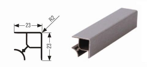 Roh soklu 100mm, 90° nerez brouš.