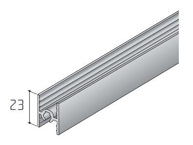 Profil horní + střední S55 2m, stříbrný elox