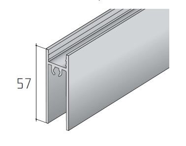 Profil dolní S55 3m, stříbrný elox