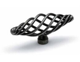 Úchytka knopka rustikální starostříbrná