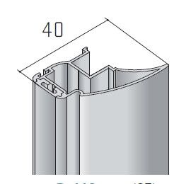 Profil svislý úchytový S16 2,7m + profil svislý krycí 2,7,m stříbrný elox