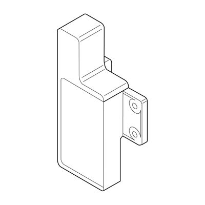 METABOX - M - upevnění čela pro vnitřní zásuvk, bílá, levá